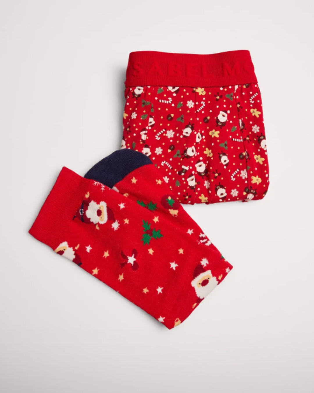 Ysabel Mora Boxer Uomo Rosso Con Calzino