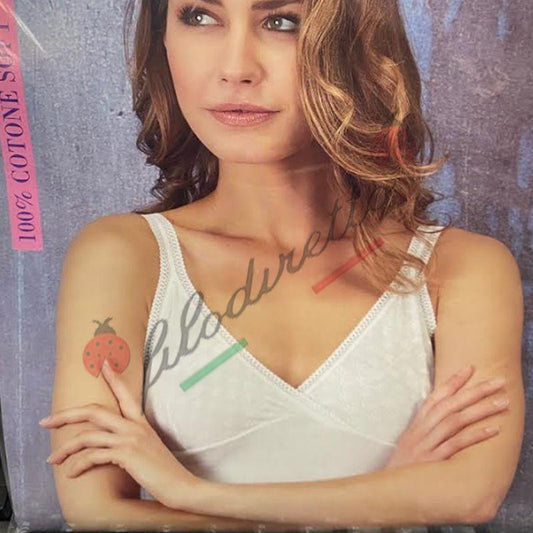 Speroni Canotta Donna Spalla Stretta Forma Seno Cotone