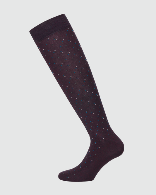 Philippe Matignon Calza Lunga Uomo Moda Squares Con Cotone e Cachemire