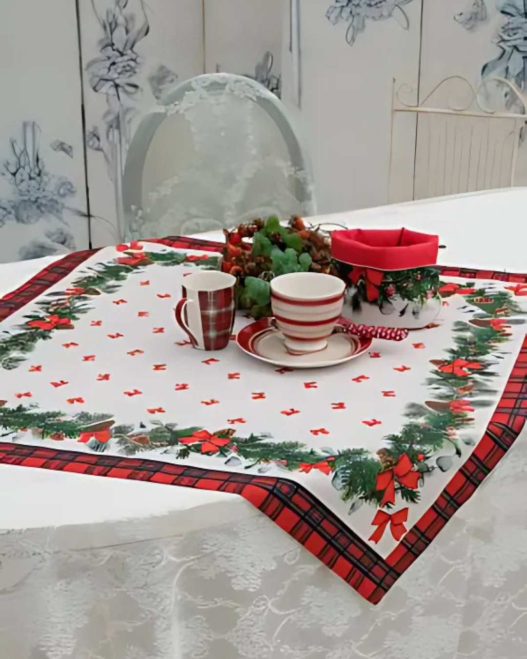 S&G Centrotavola Natalizio Chalet 90x90cm