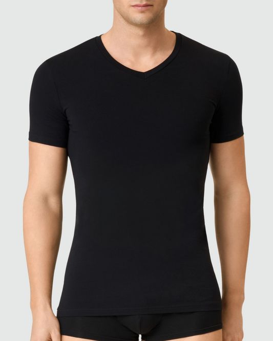 Golden Lady T-Shirt Uomo Scollo V Cotone Organico