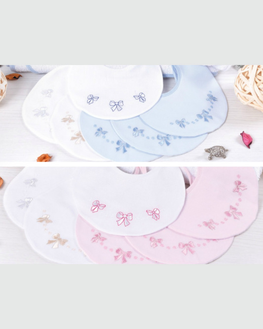 Mio Piccolo Bavetta Ricamata Cotone Piquet Dis.479