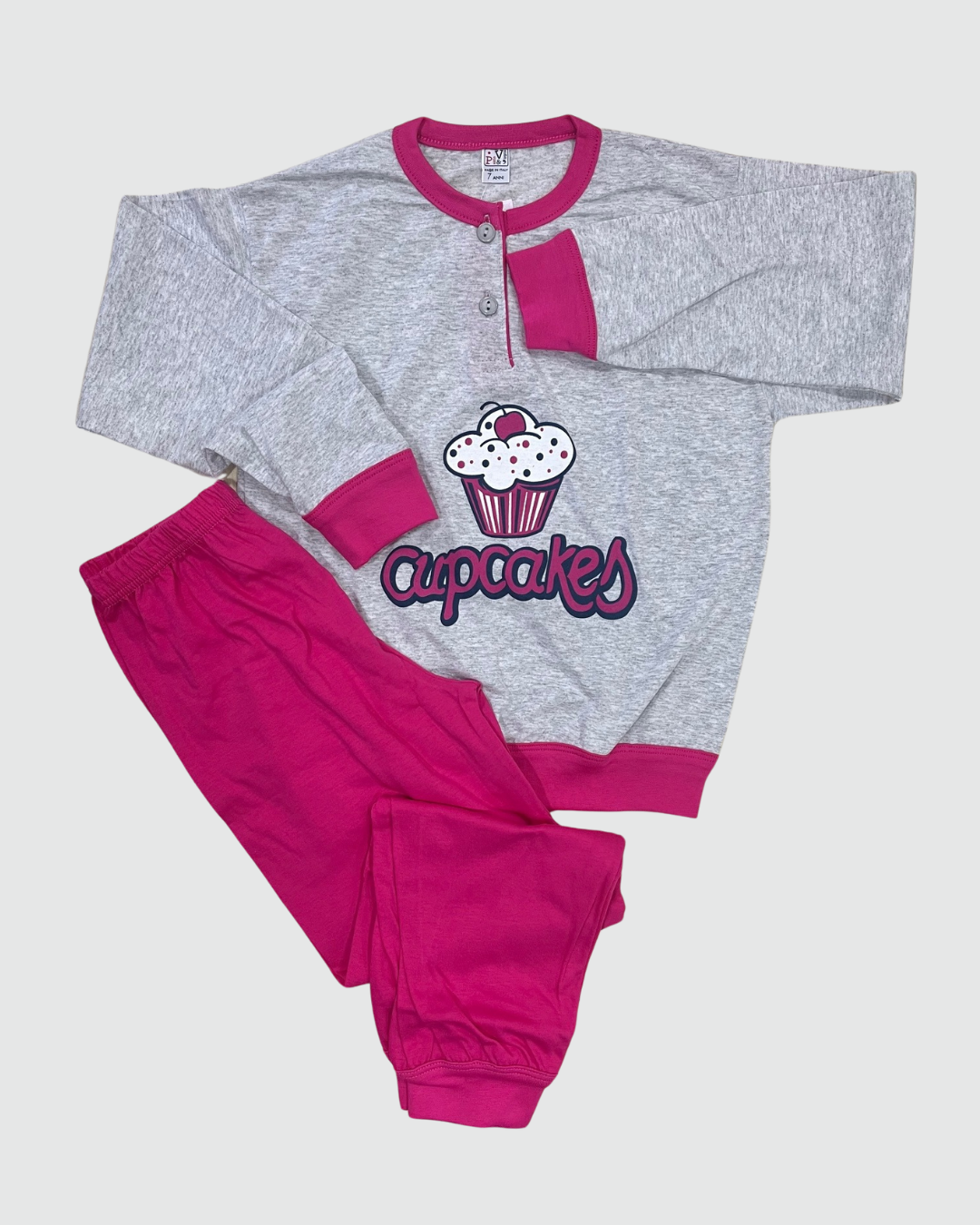 Punto & Virgola Pigiama Bambina Manica Lunga Cotone