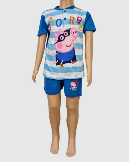 Disney Pigiama Bambino George Mezza Manica Pantalone Corto