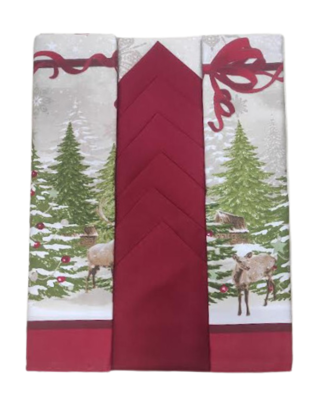 Preziosa Home Tovaglia natalizia con tovaglioli 12 posti Lumier