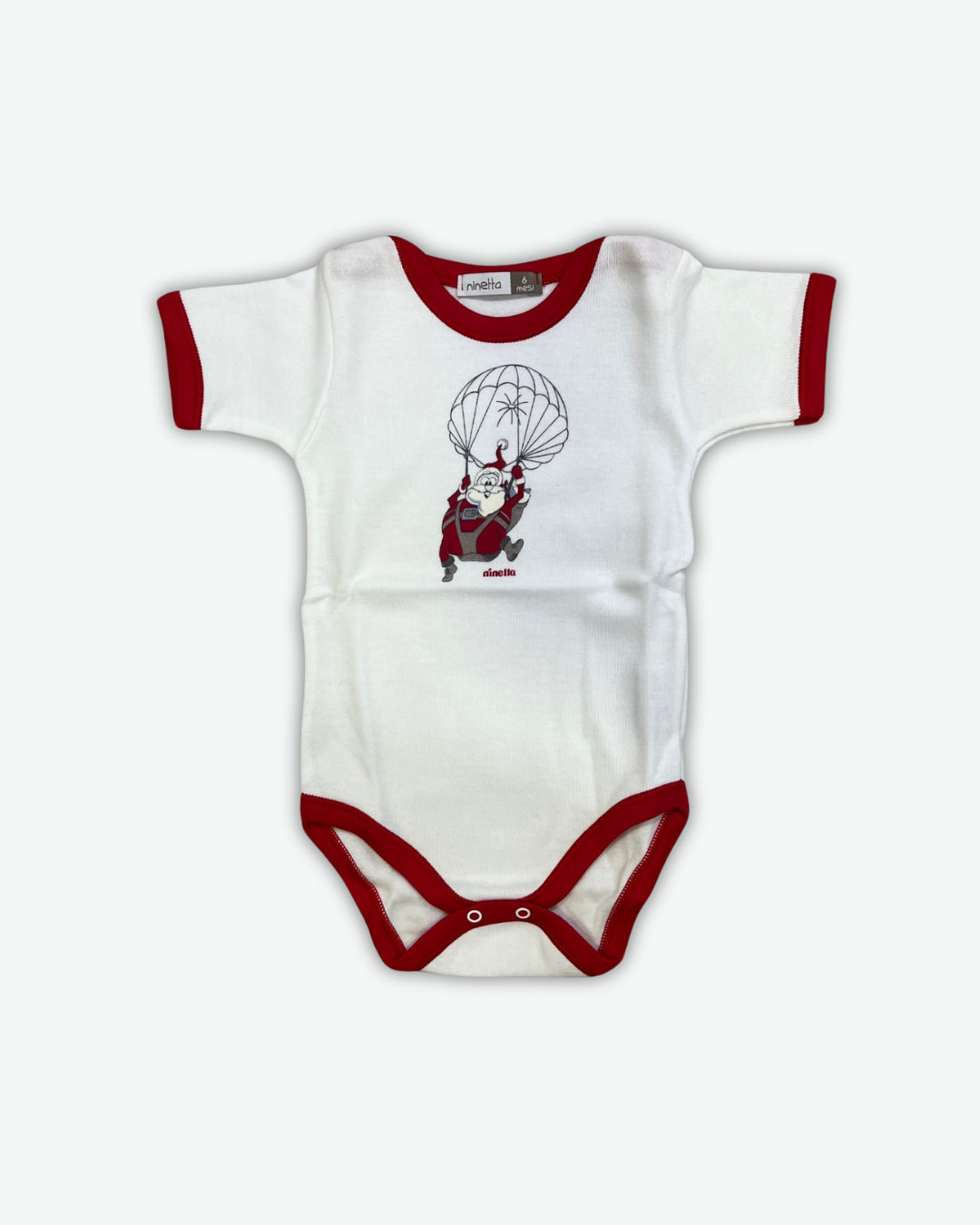 Ninetta Body Natalizo Mezza Manica Caldo Cotone