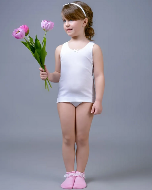 Bimbissimi Bambina Canotta Spalla Larga Cotone