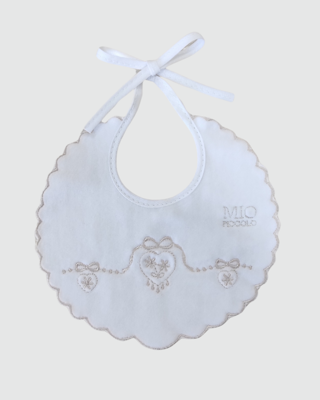 Mio Piccolo Bavetta Ciniglia Ricamata Dis.497