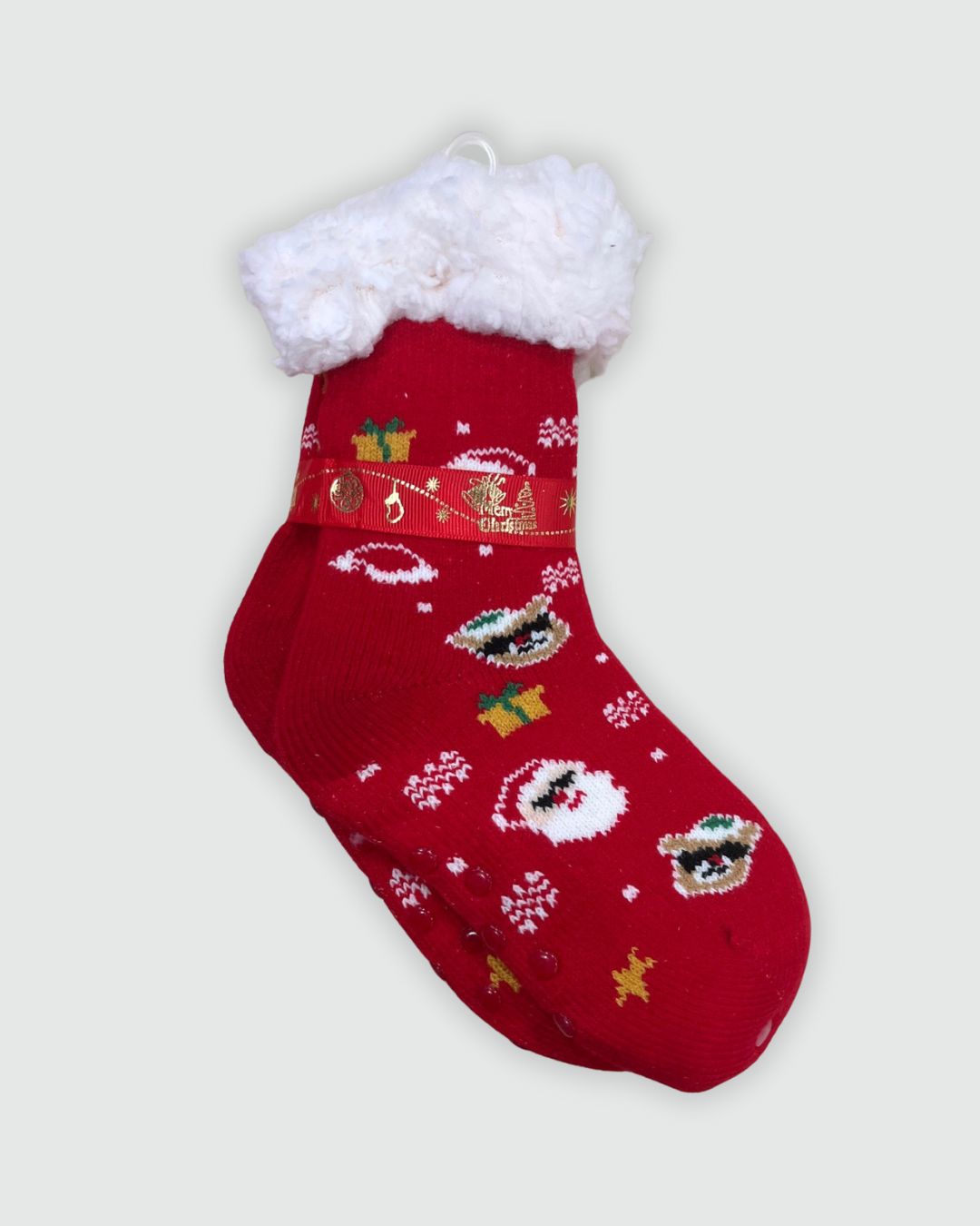 Calzino Natalizio Antiscivolo Bambini Imbottito