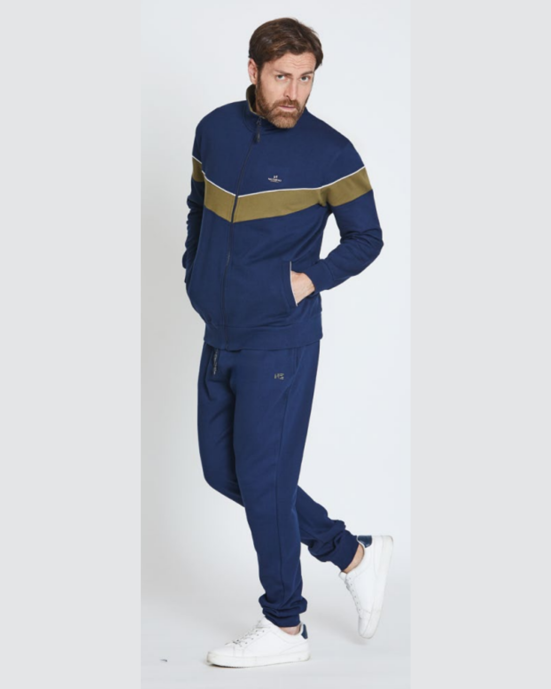 Nazareno Gabrielli Tuta Uomo Cotone Felpato