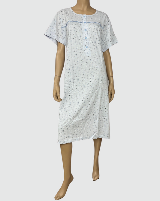 Baci Di Notte Camicia Da Notte Cotone Manica Corta Calibrata