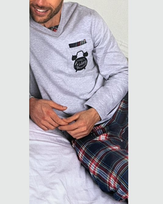 Admas Pigiama Uomo Caldo Cotone