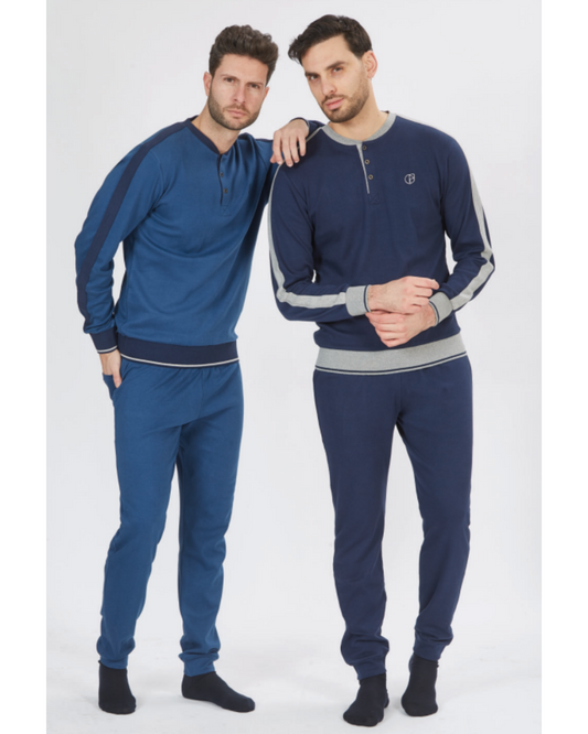 Nazareno Gabrielli Pigiama Uomo Caldo Cotone Calibrato