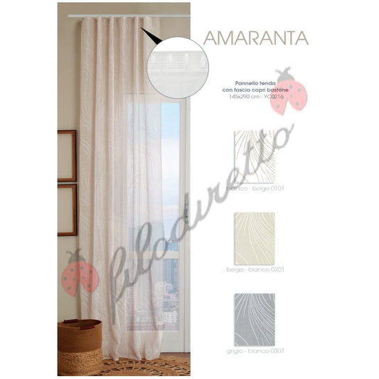 Gruppo Carillo Pannello Tenda Con Fascia Universale Amaranta 145x290cm