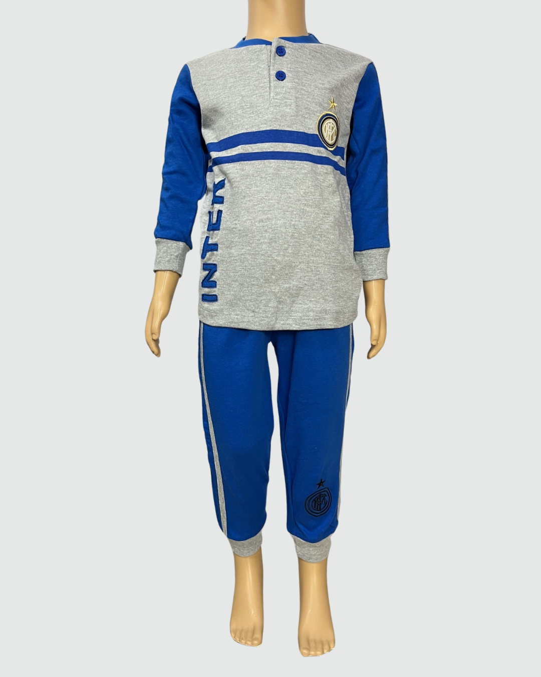 Inter Pigiama Bambino Manica Lunga Caldo Cotone