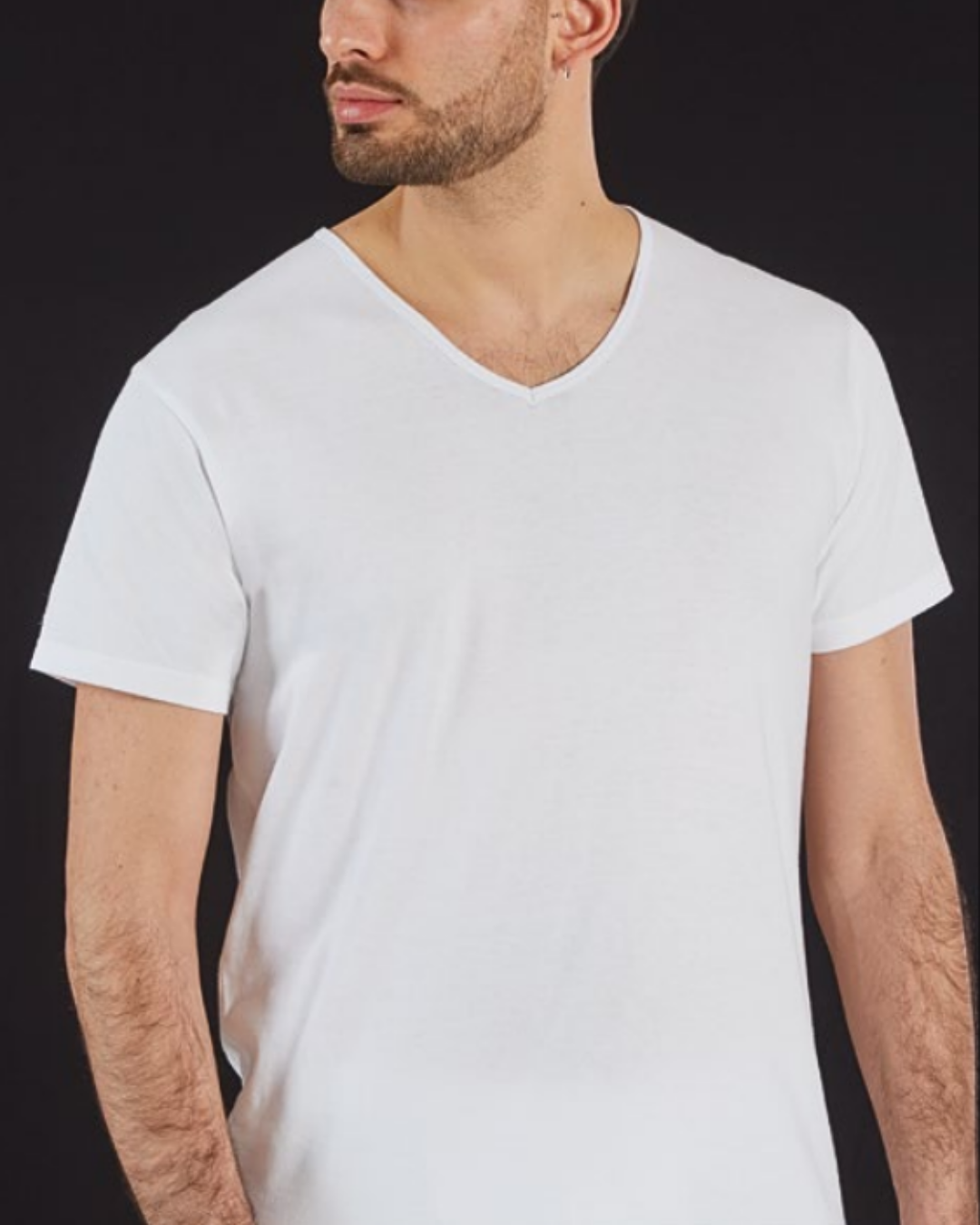 Nazareno Gabrielli T-Shirt Uomo Scollo V Cotone Calibrato