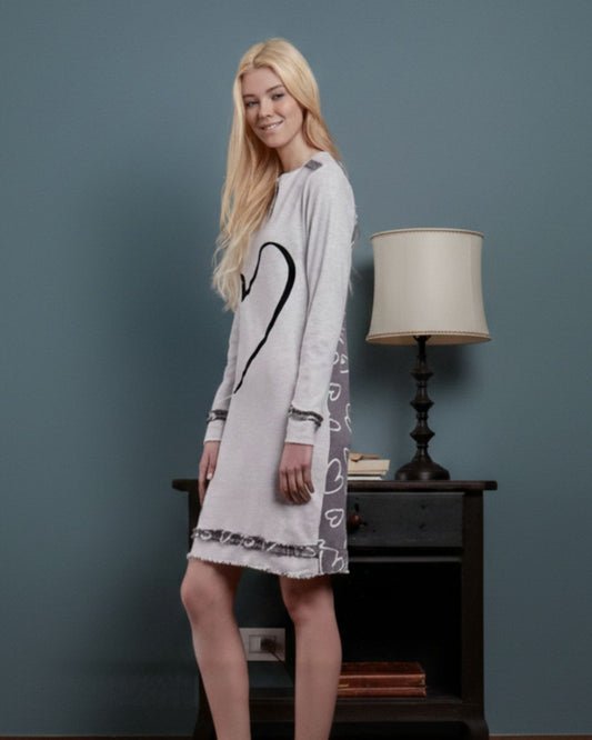 Pigiamiamoci Camicia Da Notte Donna Caldo Cotone