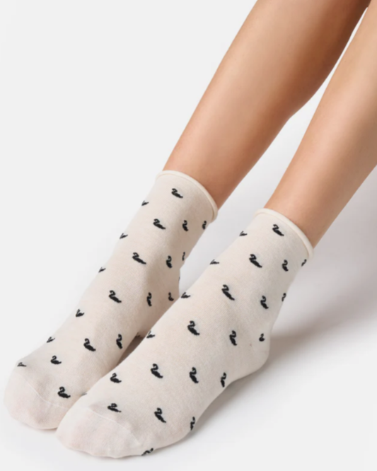 Golden Lady Calzino Con Cashmere Swan