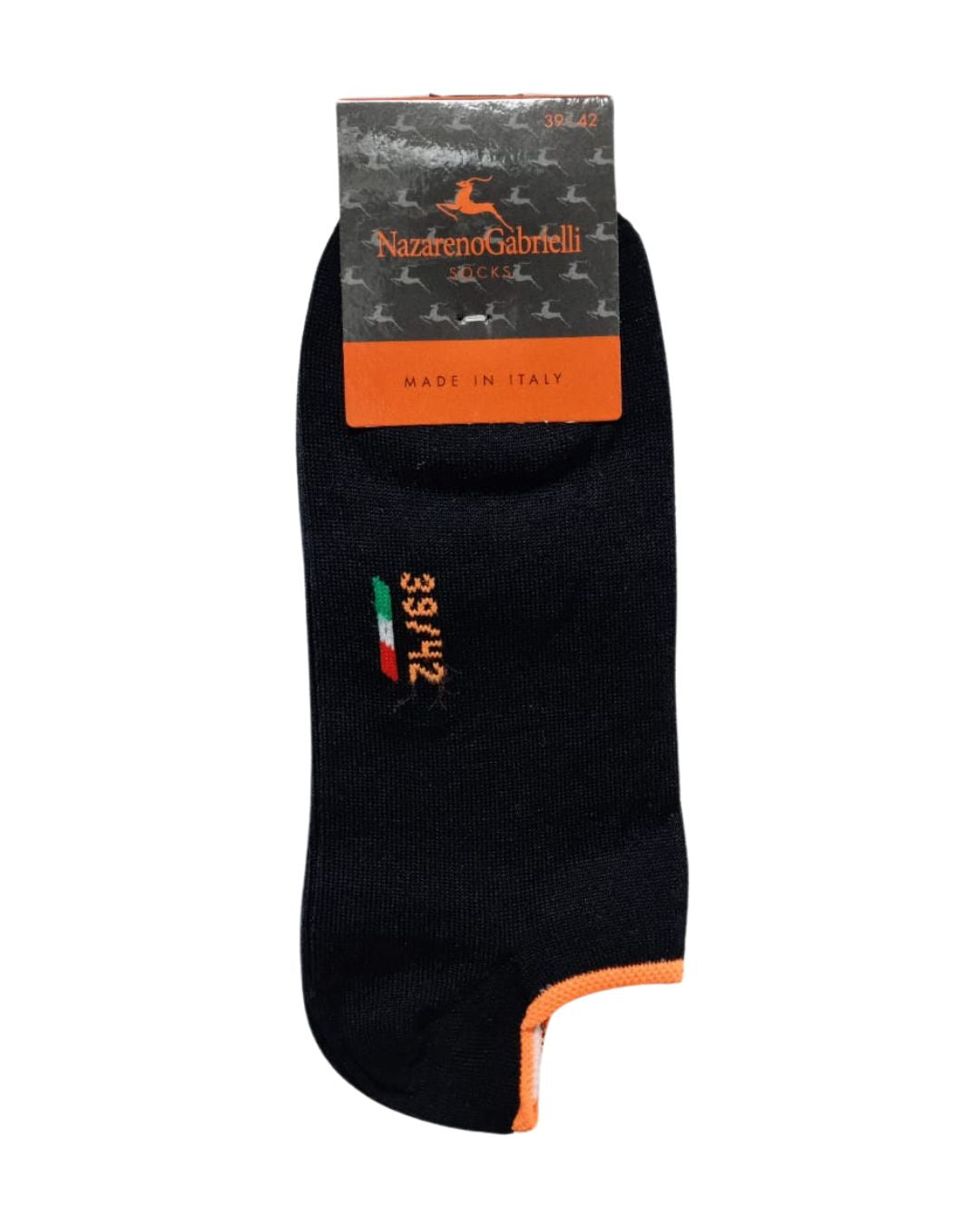 Nazareno Gabrielli Salvapiede Uomo Filo Di Scozia Elasticizzato 3 Paia Bordo Fluo