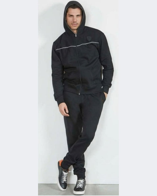 Nazareno Gabrielli Tuta Uomo Cotone Felpato 260gr full zip