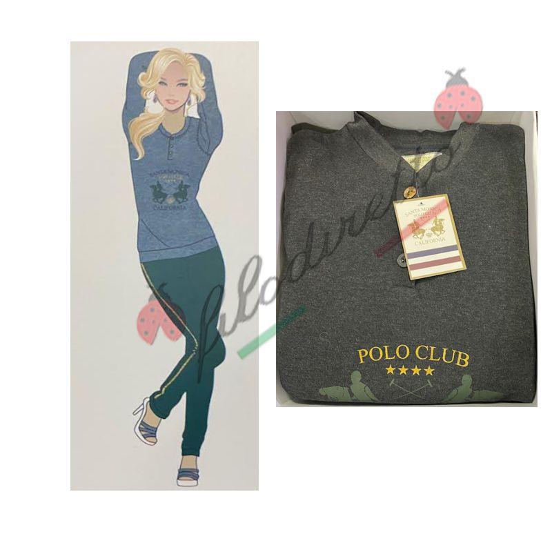Santa Monica Pigiama Donna Felpa Serafino