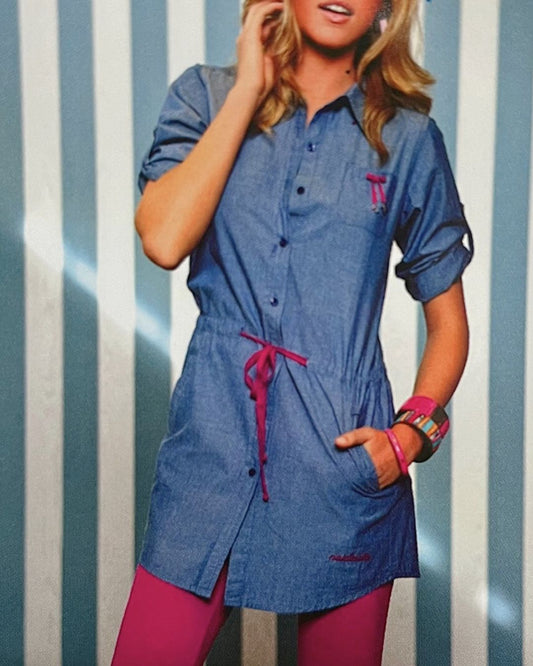 Noi Di Notte Pigiama Donna Camicione Manica Lunga Leggins Cotone