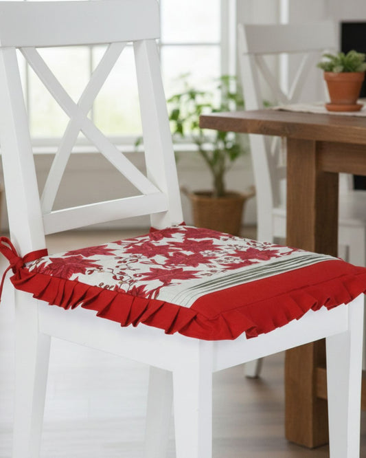 Preziosa Home Coppia Coprisedia Con Frill Etoile De Noel