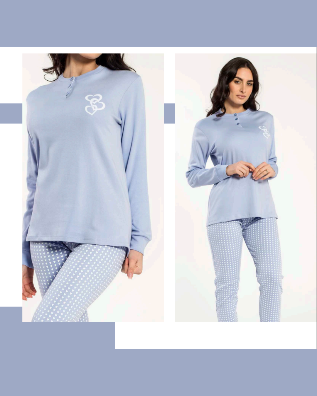 Papalina Pigiama Donna Caldo Cotone