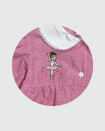 Ambrosino Grembiule Asilo Quadretto Rosa