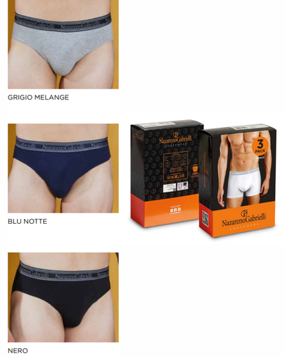 Nazareno Gabrielli Tris Slip Uomo Elastico Esterno