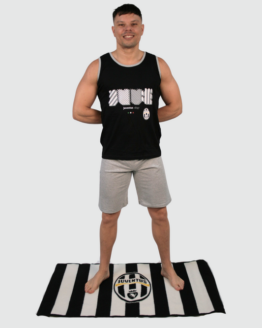 Juventus Pigiama Uomo Cotone Spalla Larga Pantalone Corto