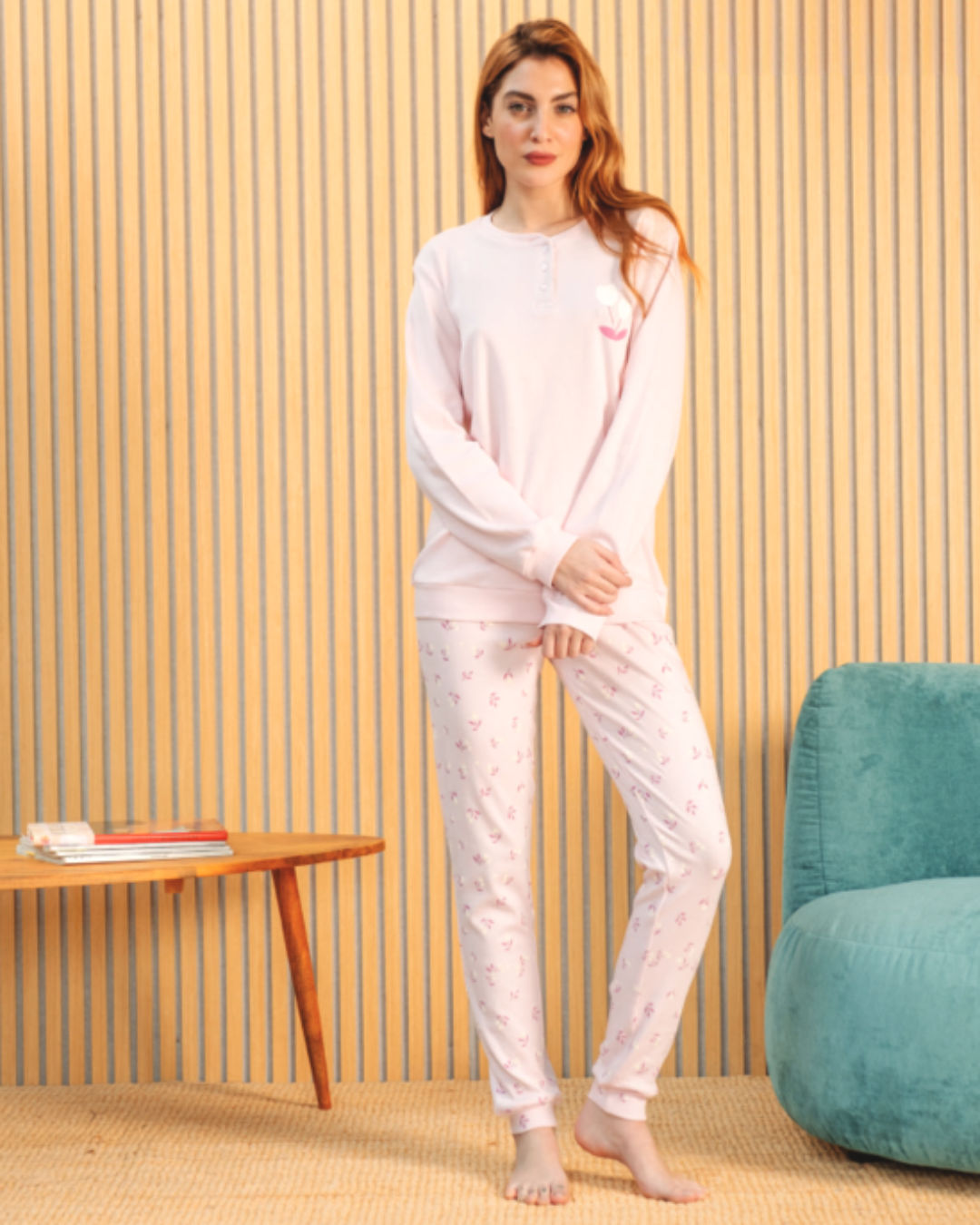 Kissimo Biancaluna Pigiama Donna Caldo Cotone