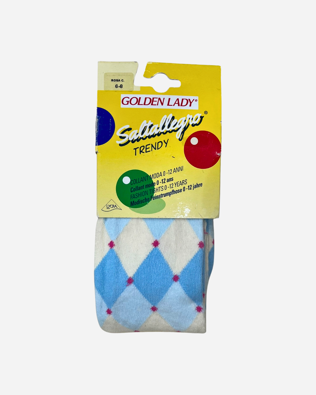 Golden Lady Collant Saltallegro Bambina Caldo Cotone Rombi