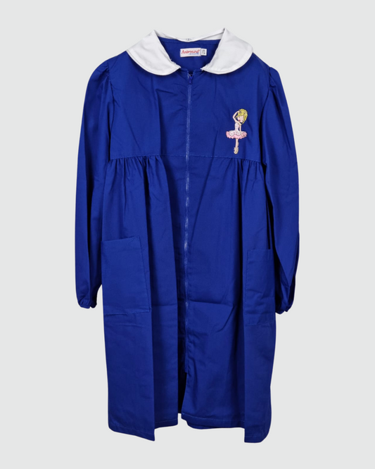 Ambrosino Grembiule Scuola Bambina Blu Royal Con Zip