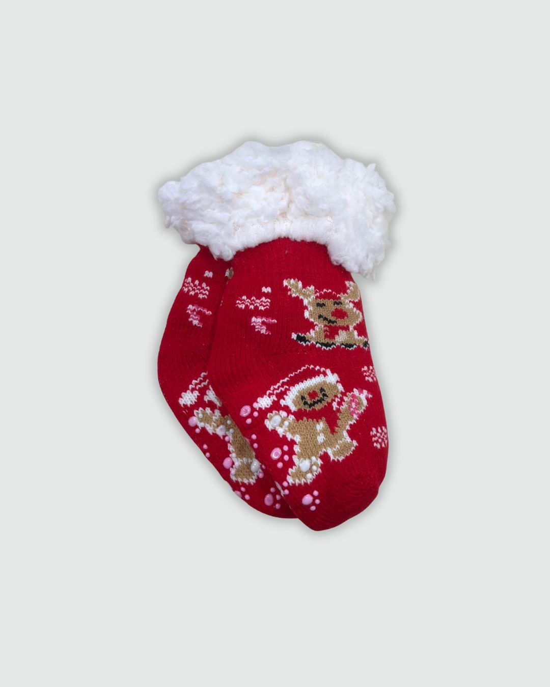 Calzino Natalizio Antiscivolo Neonati Imbottito