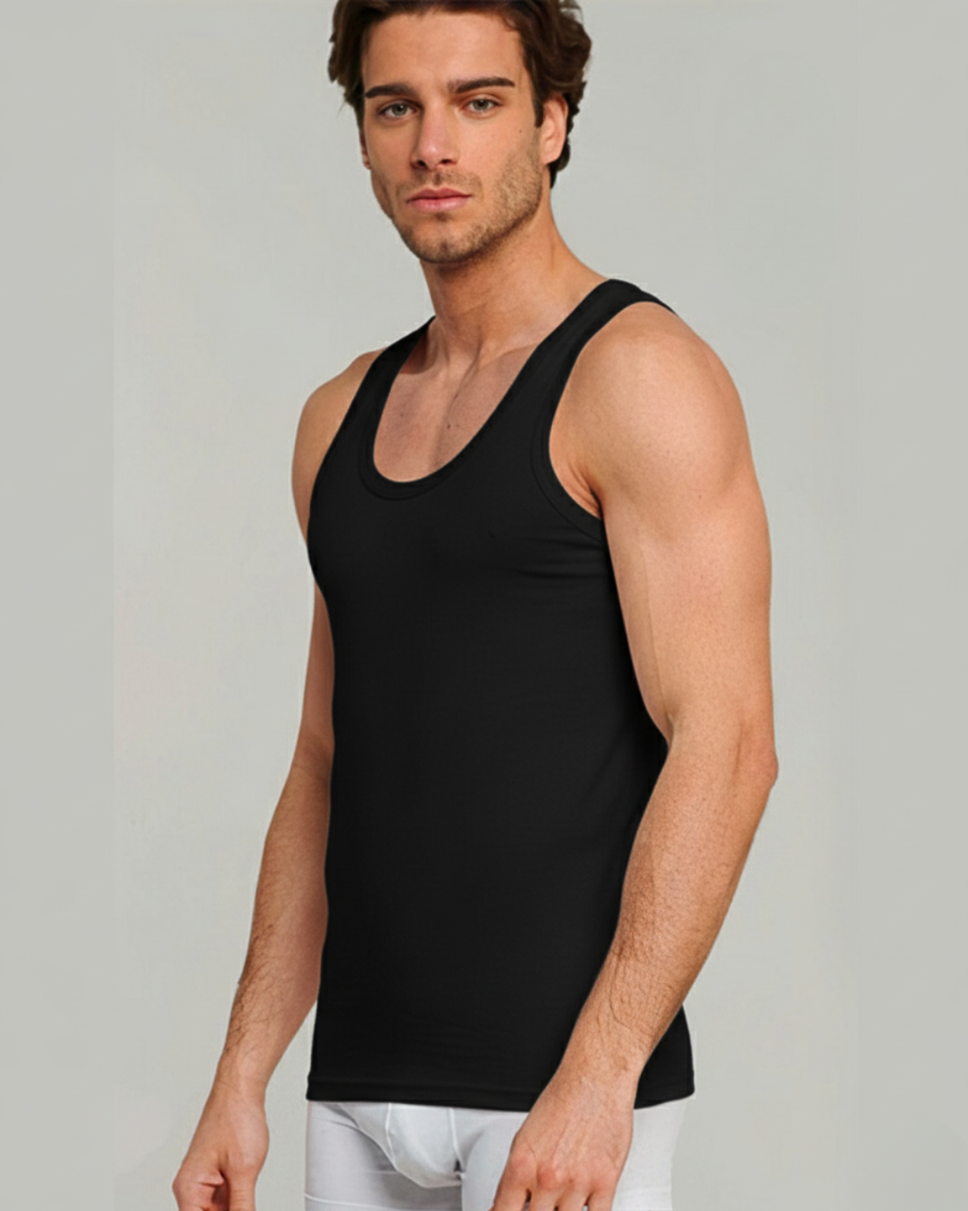 Kissimo Biancaluna Canotta Uomo Caldo Cotone