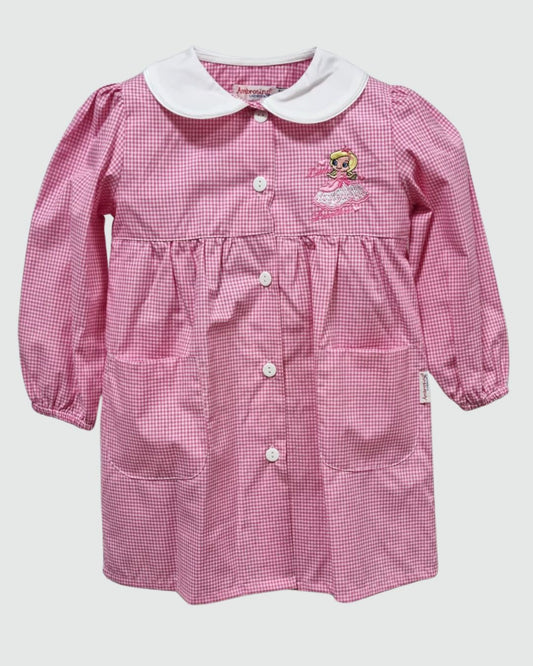 Ambrosino Grembiule Asilo Quadretto Rosa