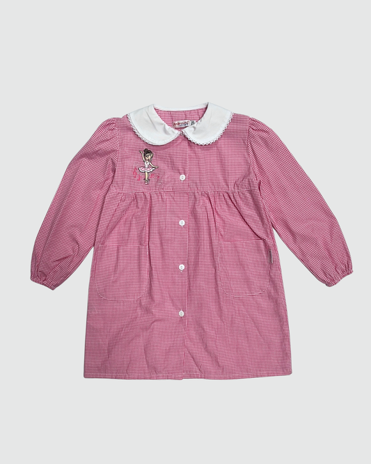 Ambrosino Grembiule Asilo Quadretto Rosa