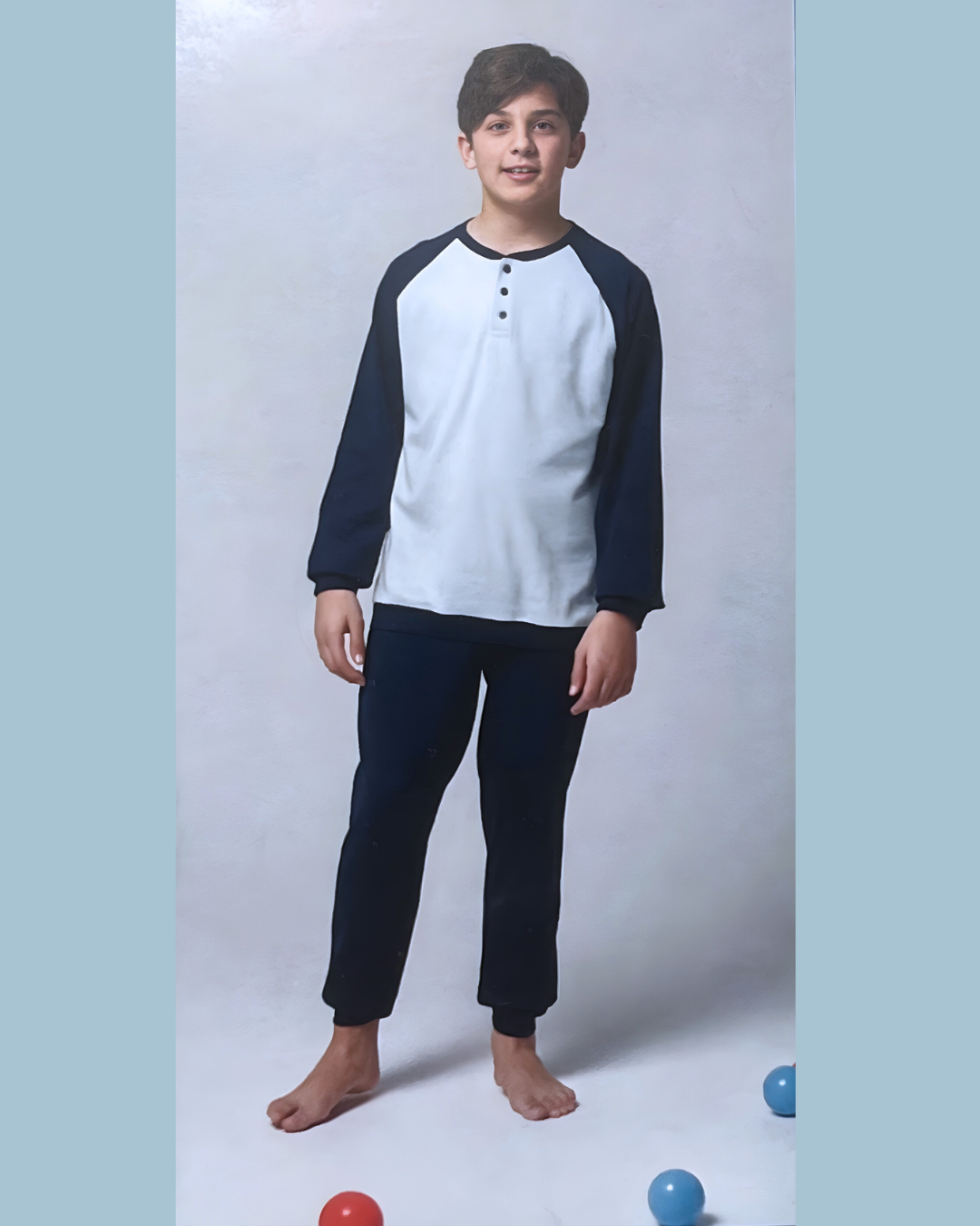 Kissimo Biancaluna Pigiama Ragazzo Caldo Cotone