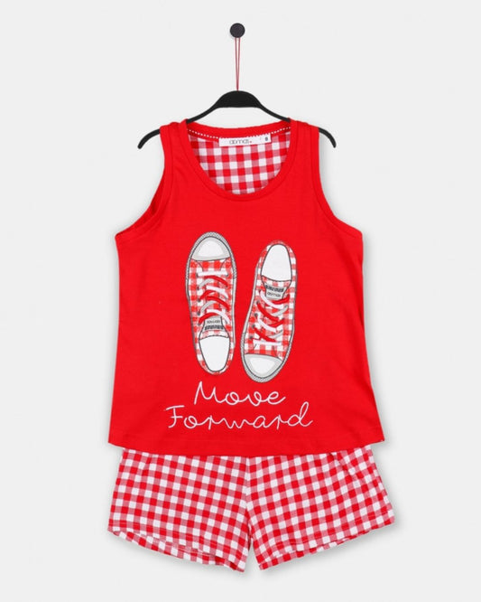 Admas Pigiama Bambina Spalla Larga Pantalone Corto