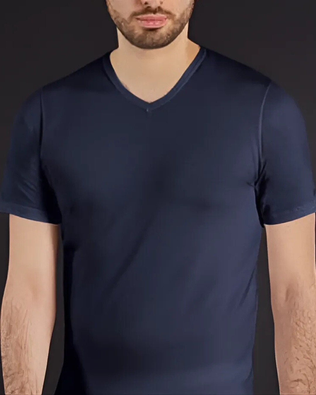 Nazareno Gabrielli T-Shirt Uomo Scollo V Cotone Calibrato