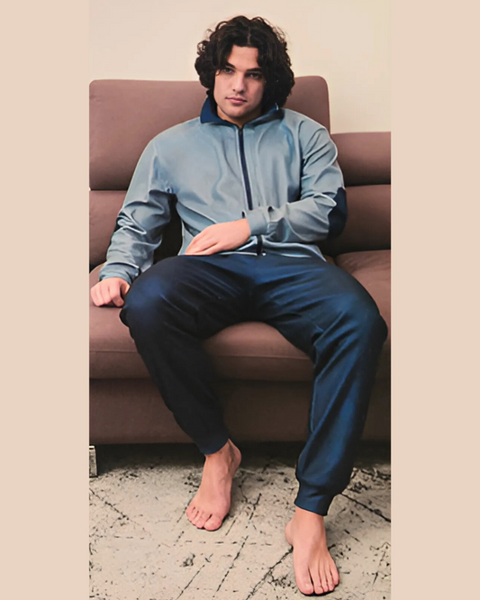 Kissimo Biancaluna Pigiama Uomo Pile Con Zip