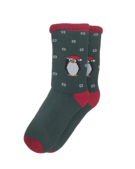 Carla Calza Corta Donna Natalizia Pile Fantasia Pinguino