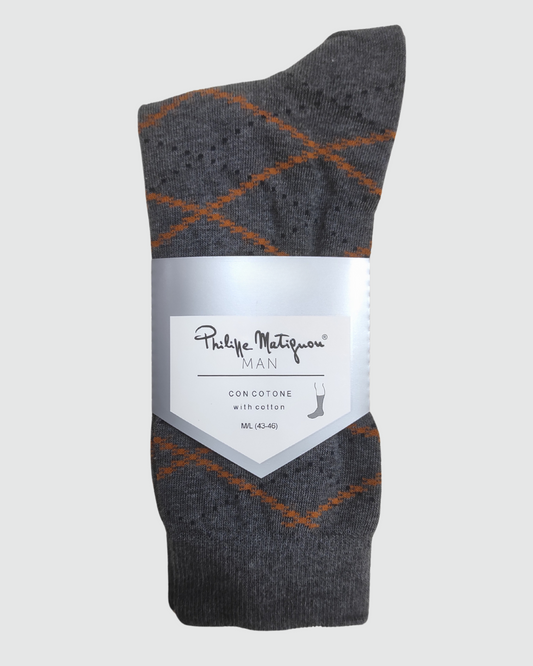Philippe Matignon Calza Corta Uomo Moda Rombi Con Cotone