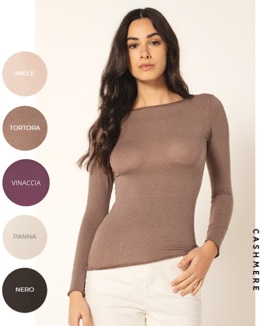 Kissimo Biancaluna Maglia Manica Lunga In Cashmere