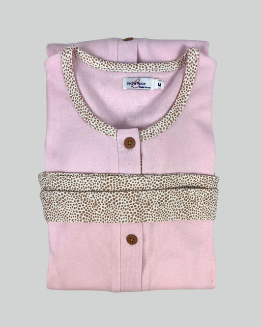 Baci Di Notte Camicia Da Notte Caldo Cotone Aperta Avanti