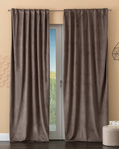 Linea Oro Pannello Tenda Velluto Con Fascia Claire 135X280 cm