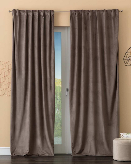 Linea Oro Pannello Tenda Velluto Con Fascia Claire 135X280 cm