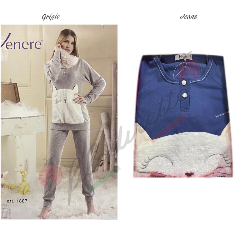 Venere Pigiama Ragazza Caldo Cotone